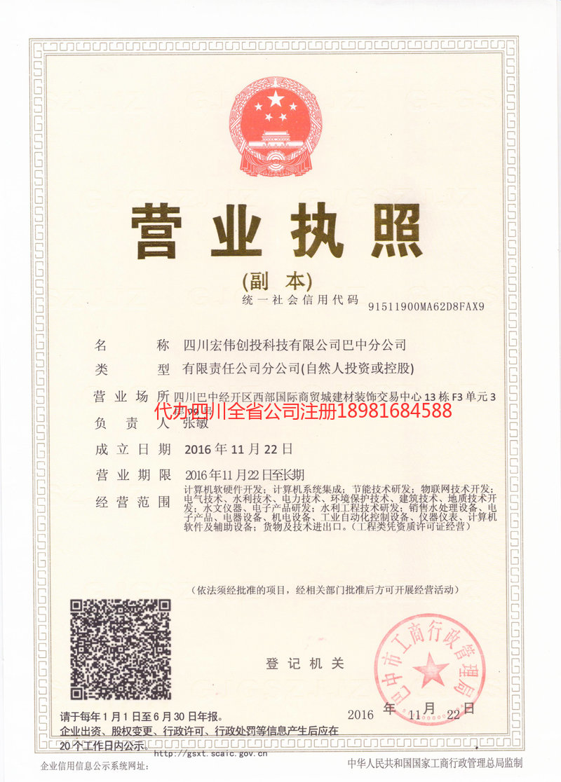 龙泉龙泉宏伟创投科技有限公司